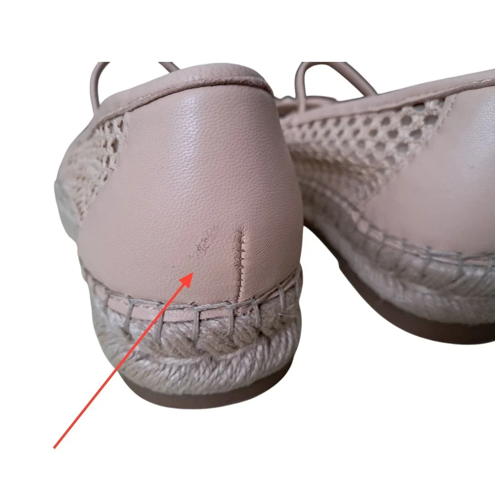 Dolce Vita Women Blush Tan Mesh Mary Jane Espadrille‎ Ballet Flats Size 6.5
